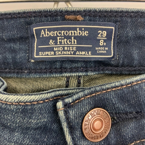 Abercrombie & Fitch Medium Wash Skinny Ankle Jeans - Picture 3 of 3